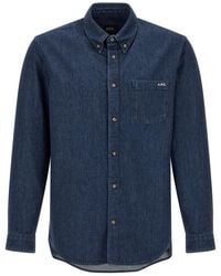 A.P.C. - Regular Solid Shirt - Lyst