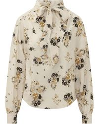 Isabel Marant - Floral Mock Collar Top - Lyst