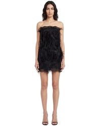 The Attico - Embellished Strapless Mini Dress - Lyst