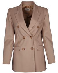 Elisabetta Franchi - Peak-Lapels Double-Breasted Blazer - Lyst