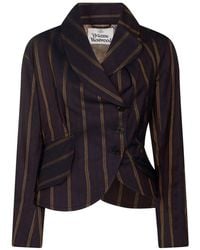 Vivienne Westwood - Vivienne Westwood Striped Cotton Blazer - Lyst