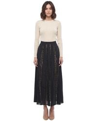 Stella McCartney - Lace Calf Length Skirt - Lyst