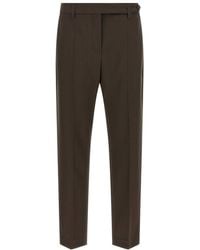 Brunello Cucinelli - Tapered Flat Front Pants - Lyst