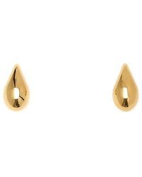 Bottega Veneta - Golden Stud Earrings - Lyst