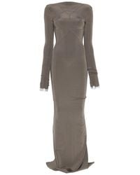 Rick Owens - Solid Boat Neck Maxi Dress - Lyst