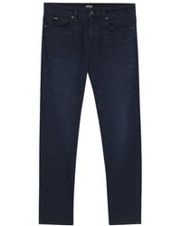 BOSS - Slim Mid Rise Jeans - Lyst