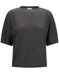 Brunello Cucinelli - Solid Round Neck Sweater - Lyst