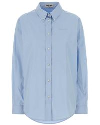 Miu Miu - Regular Solid Shirt - Lyst