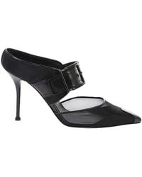 McQueen - Mesh Pointed-Toe Pumps - Lyst