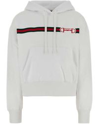 Gucci Mystic Cat Logo Hoodie in Natural | Lyst