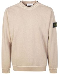 Stone Island - Solid Crew Neck Sweatshirt - Lyst