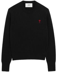 Ami Paris - De Coeur Wool Sweater - Lyst