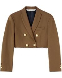 Palm Angels - Double-Breasted Cropped Blazer - Lyst