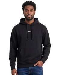 BOSS - Solid Hoodie - Lyst