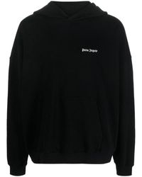 Palm Angels - Classic Logo Emb Hoodie, Long Sleeves, 100% Cotton, Size: Medium - Lyst