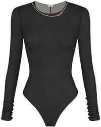 Elisabetta Franchi - Solid Round Neck Top - Lyst