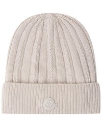 Moncler - Off Textured Beanie Cap - Lyst