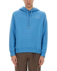 Etro - Regular Fit Pegasus Embroidered Sweatshirt - Lyst