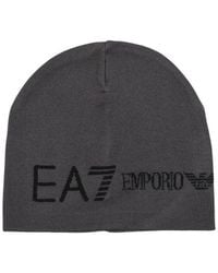 EA7 - Dark Logo Beanie Cap - Lyst
