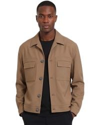 HUGO - Solid Shirt Collar Jacket - Lyst