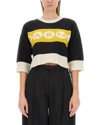 Marni - Logo Crew Neck Sweater - Lyst