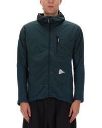 and wander - Color Block Hood Jacket - Lyst