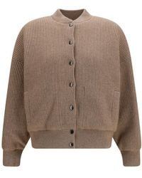 Brunello Cucinelli - Knitted Mock Collar Sweater - Lyst