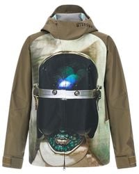 Undercover - Water-Repellent Nylon Jacket With Futuristic Artwork - Lyst