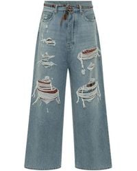 Amiri - Loose Distressed Jeans - Lyst
