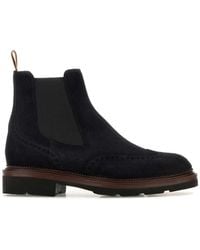 Santoni - Midnight Suede Kalama Ankle Boots - Lyst