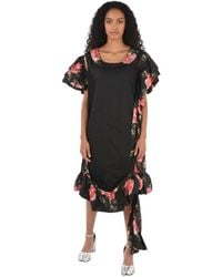 Maison Margiela - Floral Scoop Neck Dress - Lyst