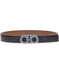 Ferragamo - Gancini Solid Reversible Belt - Lyst