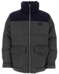 Gucci - Dark Wool Blend Down Jacket - Lyst