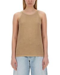 Sportmax - Solid Round Neck Top - Lyst