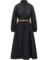 Max Mara - Long Sleeve Belted Chemisier Dress - Lyst