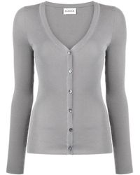 P.A.R.O.S.H. - V-Neck Ribbed Cardigan - Lyst