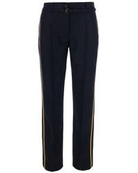 Dries Van Noten - Dark Tailored Flat Front Pants - Lyst