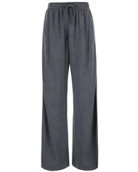 Brunello Cucinelli - Cotton Blend Drawstring Trousers - Lyst