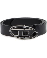 DIESEL - Logo-buckle Leather Belt - Lyst
