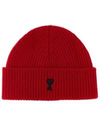 Ami Paris - Logo Beanie Cap - Lyst