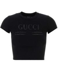 Gucci - Logo Crew Neck T-Shirt - Lyst