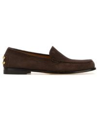 Tod's - Dark Suede Loafers - Lyst