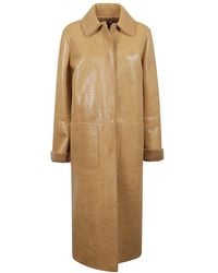 Fendi - Leather Coat - Lyst