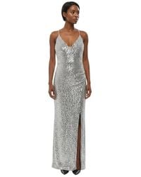 Balmain - V Neck Maxi Dress - Lyst
