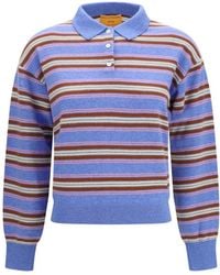 Guest In Residence - Stripes Shirt Collar Sweater - Lyst
