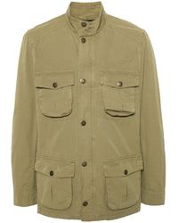 Barbour - Cotton Jacket With Multiple Cargo Pockets - Lyst