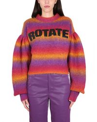 ROTATE BIRGER CHRISTENSEN - Knit Puff-sleeve Jumper - Lyst