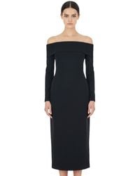 Solace London - Off Shoulder Midi Dress - Lyst