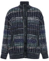 Missoni - Check Wool Cardigan - Lyst