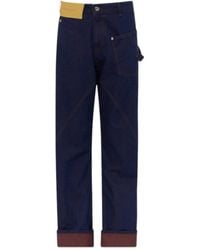 JW Anderson - Dark Turn Up Twisted Workwear Jeans - Lyst